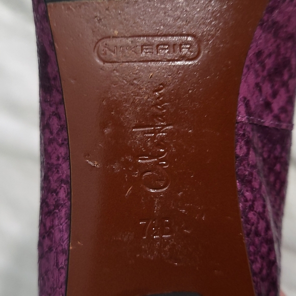 Purple Snakeskin Women's Flats - Picture 5 of 8